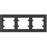 HAGER Okvir 3-struki horizontalni WL5733 crni | Eponuda.ba
