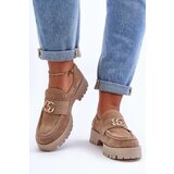 Laura Messi Women's Suede Half Shoes With Beige Ornament Rosefalls | Shoptok.si