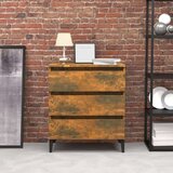  Komoda boja dimljenog hrasta 60 x 35 x 69 cm konstruirano drvo | shoptok.hr