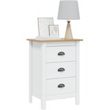  Noćni ormar HILL Bijela i medeno smeđa 46 x 35 x 65 cm | shoptok.hr