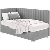 Ghado Siva kotna otroška postelja s prostorom za shranjevanje z ležiščem 90x200 cm Snugi - | Shoptok.si