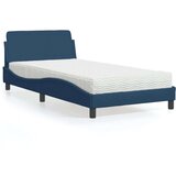 vidaXL Krevet s madracem plavi 100 x 200 cm od tkanine | shoptok.hr