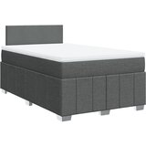 Maison Chic Box spring postelja - Vzmetna postelja z vzmetnico temno siva 120x190 cm blago SL11810, (21904642) | Shoptok.si