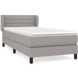 Maison Chic Box spring postelja - Vzmetna postelja z vzmetnico svetlo siva 90x190 cm blago SL13732, (21895848) Cene