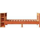 Krevet s regalom za knjige bez madraca 100 x 200 cm od borovine | Eponuda.com