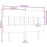  Uzglavlje za krevet 153,5 x 3 x 81 cm od masivne borovine | shoptok.hr