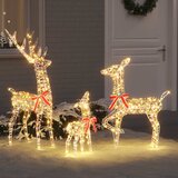  Obitelj jelena 3 pcs Topla bijela 67 x 26 x 127 cm PET | shoptok.hr