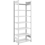 hofe Sestavljiv regal za dokumentacijo, RAL 7035, višina regala 2350 mm, dvostransko, osnovni regal, ŠxG 750 x 600 mm | Shoptok.si