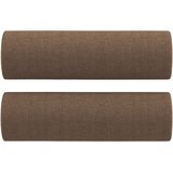  3-dijelni set sofa s jastucima smeđi od tkanine | shoptok.hr