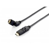 Equip HDMI Ethernet moški/moški vrtljivi zlati kabel 2m - 119362, (21735483) | Shoptok.si