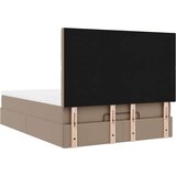 vidaXL Otomanski posteljni okvir z vzmetnico kapučino 140x200 cm, (22053297) | Shoptok.si