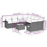 9-dijelni set vrtnih sofa s jastucima bež od poliratana | shoptok.hr
