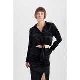 Defacto Crop Satin Long Sleeve Shirt | Shoptok.si