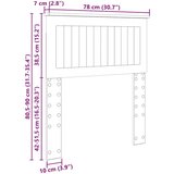  Uzglavlje s uzglavljem Siva Sonoma 75 cm Konstruirano drvo | shoptok.hr