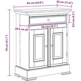 Ormarić za pohranu 63 x 30 x 79 cm Čvrsto mahagonijsko drvo | shoptok.hr
