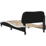  Okvir kreveta bez madraca Hvar crno-bijeli 90 x 200 cm umjetna koža | shoptok.hr