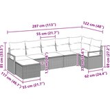  Set sofe 7 kom. Siva poliratan | shoptok.hr