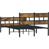 vidaXL Metalni okvir kreveta bez madraca boja hrasta 120x190 cm | shoptok.hr