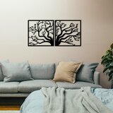 Opviq zidna dekoracija Tree, 100x50 cm, 1.2mm, Crna Cene