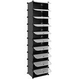  Stalak za cipele crni 44 x 32 x 174 cm PP | shoptok.hr