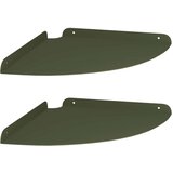  Lebdeća polica s policom 2 pcs Maslinasto zelena 30 x 30 x 2 cm - Maslinovo zelena 30 cm 2 | shoptok.hr