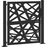 vidaXL Vrtna vrata Black 105x106 cm Steel Light Design | Shoptok.si