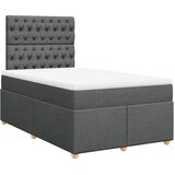  Krevet box spring s madracem tamnosivi 120 x 190 cm tkanina | shoptok.hr
