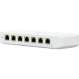 ubiquiti USW-Ultra-210W-EU compact, layer 2, 8-port gbe poe switch with versatile mounting options, 7x gbe poe+ output ports, gbe port with optional poe++ input, 202W poe availability with the included ac power adapter