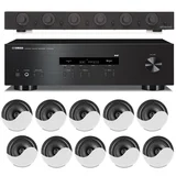SET 2 Kompletno ozvočenje, 10 x vgradni zvočnik, regulacija glasnosti, Stereo Receiver - - Audio-Kondric