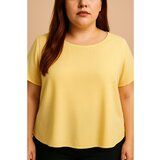 Fenzy Plus Size Bluza S Kratkim Rukavima, Žuta u