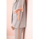 Kesi Włoski Women's set with viscose – blazer with lapels and trousers with a stripe gray | Eponuda.ba
