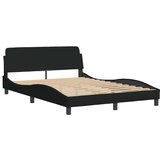 vidaXL Posteljni okvir brez vzmetnice črn 140x190 cm blago | Shoptok.si