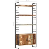 Police Knjižna omara 4-nadstropna 80x30x180 cm trden predelan les | Shoptok.si