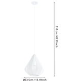 Eglo 43996 - visilica na sajli dolwen 1xE27/40W/230V, prečnik 33,5 cm, beli | Eponuda.com