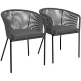 Bessagi Garden Set Vrtnih Stolov Victor, 2 Kos, Temno Siva | Shoptok.si