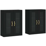  Zidni ormarići 2 kom crni od konstruiranog drva | shoptok.hr
