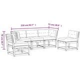  5-dijelni set vrtnih sofa od masivne borovine s jastucima | shoptok.hr