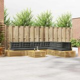  7 Komad Set vanjskih sofa Poliester Bijela | shoptok.hr