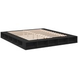  The Living Store Posteljni okvir črn 200x200 cm inženirski les - Posteljni Okvir, (21499905) | Shoptok.si