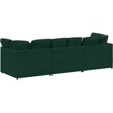  Modularna sofa s jastucima, baršunasta tamnozelena | Shoptok.si