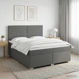  Boxspring krevet s madracem Tamnosiva 140 x 190 cm Tkanina 190 x 144 x 140.5 cm | Shoptok.si