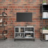 TV ormarić s metalnim nogama boja sivog hrasta 69,5x30x50 cm | shoptok.hr