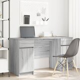 vidaXL Miza Siva Sonoma 140x49x76 cm Inženirski les | Shoptok.si