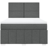  Krevet s oprugama i madracem tamnosivi 140x190 cm od tkanine | shoptok.hr