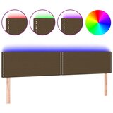 Maison Chic led posteljno vzglavje - vzglavna omarica - nočna omarica temno rjavo 200x5x78/88 cm blago, (21709289) Cene