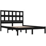  Okvir za krevet od masivne borovine crni 140 x 190 cm | shoptok.hr
