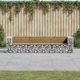 vidaXL Vrtna gabionska klop 287x71x65,5 cm impregnirana borovina | Shoptok.si
