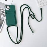 INORCO Zaščitna torbica za iPhone 14 Case Tekoči silikonski ovitek za telefon proti padcu z režo za kartice, trak, (22036163) | Shoptok.si