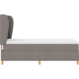  Postelja s vzmetnico Taupe 90x200 cm Tkanina, (22051876) | Shoptok.si