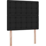  LED krevet za pohranu s madracem Crna 90 x 200 cm Tkanina | shoptok.hr